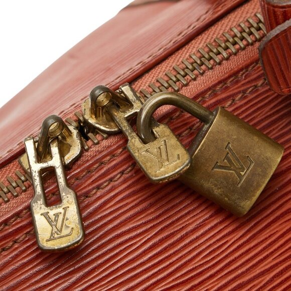 LOUIS VUITTON Brown Leather Keepall 50 Boston Bag - Picture 7 of 11